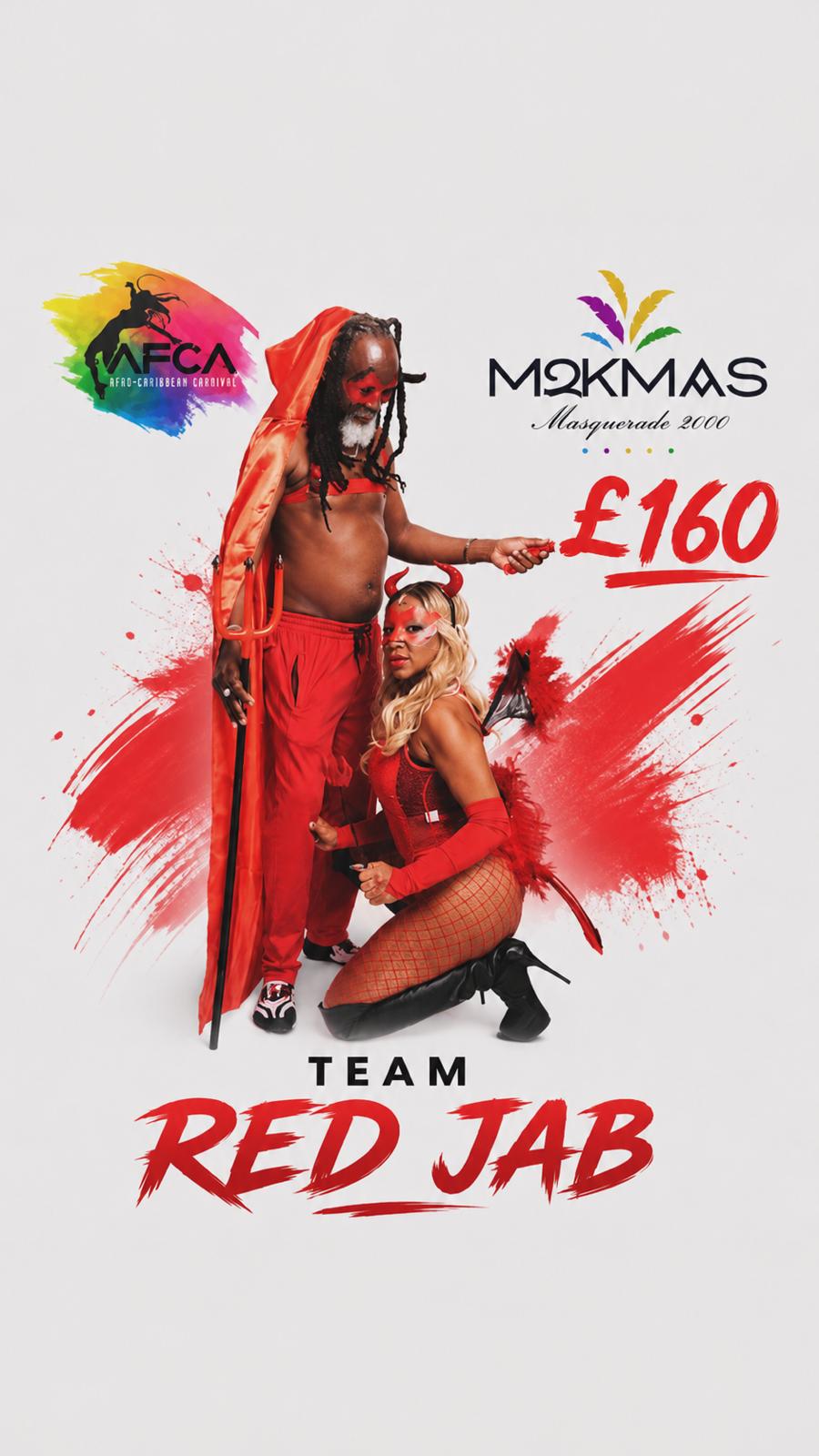 Team Red Jab carnival costume